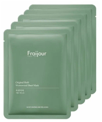 Тканевая маска для лица Fraijour Original Herb 5шт.х 32мл.