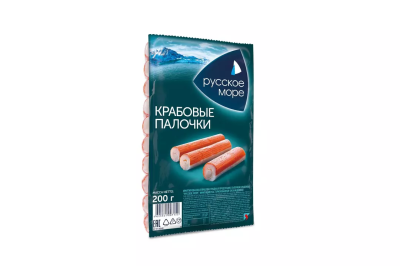 Крабовые палочки Русское Море охлажденные 200г.