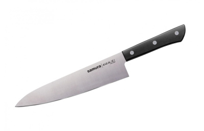Нож Harakiri Шеф, 208 мм, черная рукоять (SHR-0085) "Samura"