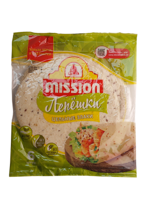 Лепёшки пшеничные Цельные злаки, 6шт 250гр. Mission
