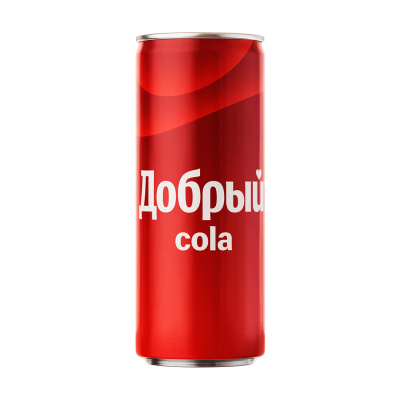 Напиток б/а газ. Кола 0,33л ж/б "Добрый" 