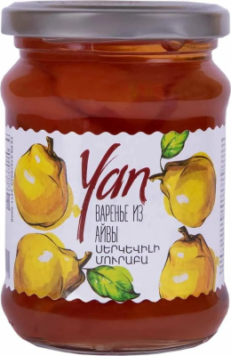 Варенье из айвы стеклянная банка 300г Yan