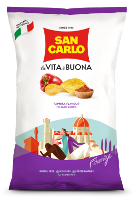 Чипсы картофельные Паприка 150г San Carlo Piu Gusto