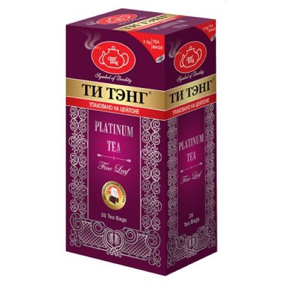 Чай черный ТИ ТЭНГ Платинум, 62,5гр., 25п. х 2,5гр. Шри Ланка