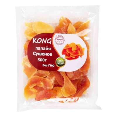 Папайя сушёная натуральная 500г Kong