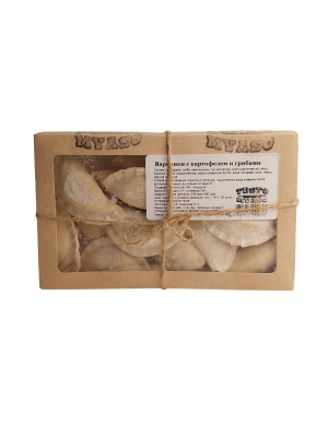 Вареники ТЕСТО МЯСО картофель и грибы 400г