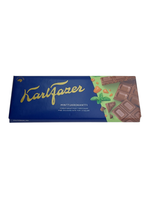 Шоколад ФАЗЕР молочный с мятой и карамелью 180г