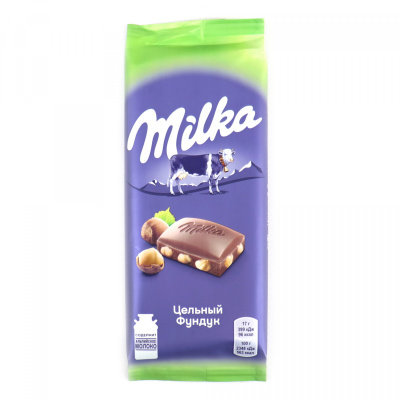Шоколад с цельным лесным орехом 95 г Милка