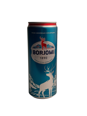 Вода минеральная газ. "Borjomi" 0,33л жб/б