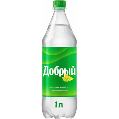 Напиток б/а газ. Лимон-Лайм 1л пэт "Добрый"