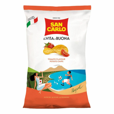 Чипсы картофельные Томат 150г San Carlo Piu Gusto
