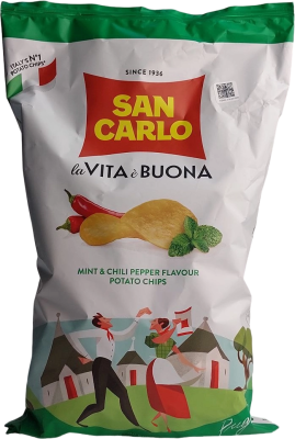 Чипсы картофельные Мята и Перец 150г San Carlo Piu Gusto
