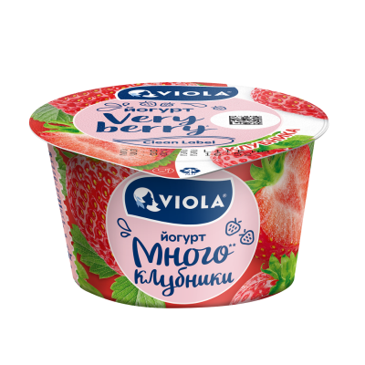Йогурт ВИОЛА с клубникой 2,6% 180г