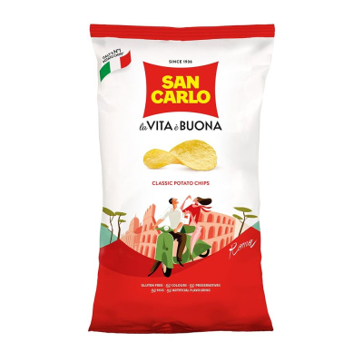 Чипсы картофельные Рифлёные 180гр San Carlo Piu Gusto