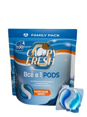 Капсулы для стирки CAPYFRESH Морской бриз 100шт. 1100гр..