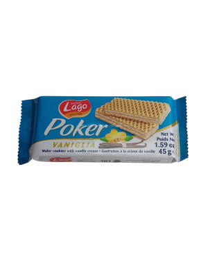 Вафли Gastone Lago Poker с ванильной начинкой 45гр