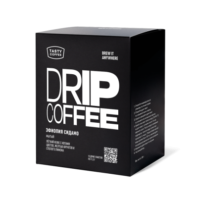 Кофе дрип-пакеты Tasty Coffee Эфиопия Сидамо, 10пакетов х 11,5гр.