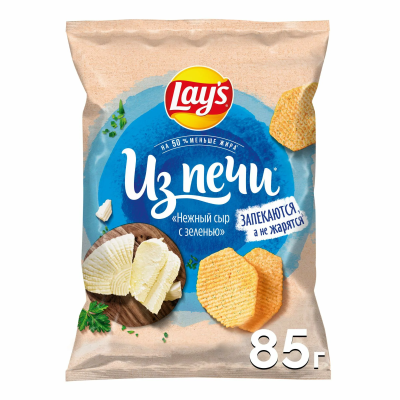 Чипсы из печи Нежный сыр/Зелень 81г Lay's