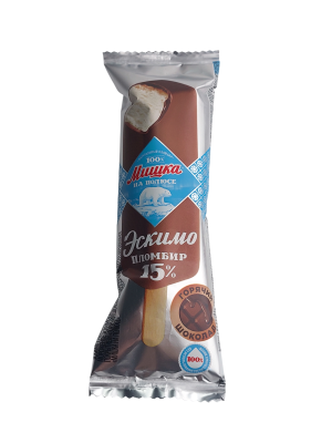 Мороженое Мишка на полюсе, пломбир в горячем шоколаде, 70гр. фольга