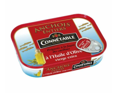 Анчоусы Connetable™ в оливковом масле прямого отжима, 100гр. ж/б ключ, Италия