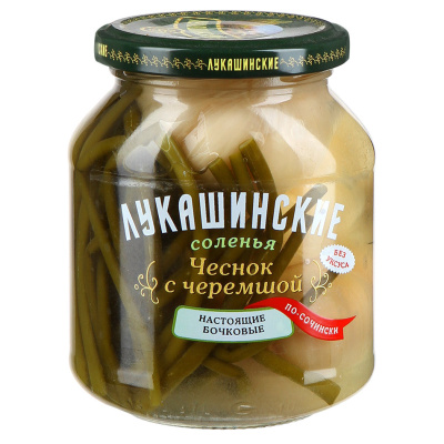 Чеснок с черемшой Лукашинские соленые По-сочински 340 г