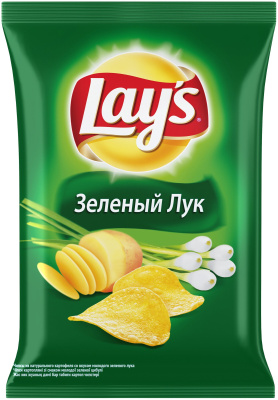 Чипсы Лэйс Зеленый лук, 140гр.
