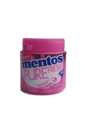 Ментос жевательная резинка, Pure White Тутти-Фрутти зеленый чай, 50 шт 100 гр