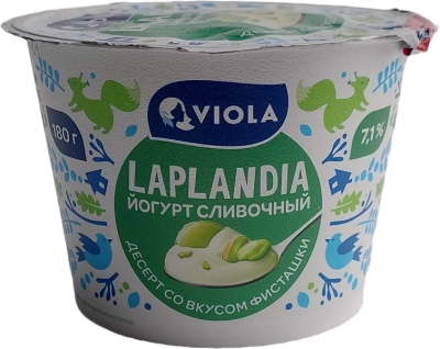 Йогурт ВИОЛА десерт со вкусом фисташки 7,1% 180г