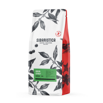 Кофе зерновой ™SIBARISTICA Green Street Espresso (Бразилия и Индия, 70/30, арабика и робуста) 1000г