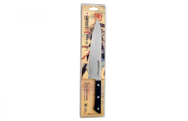 Нож Harakiri Шеф, 208 мм, черная рукоять (SHR-0085) "Samura"